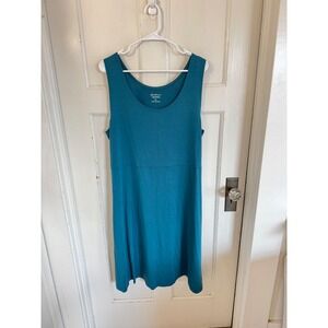 Gudrun Sjoden teal blue sleeveless dress